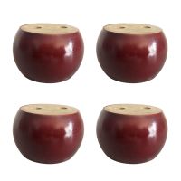 ┅◘™ 4pcs Furniture Feet Home Accessories Easy Install Floor Protector Hotel Wooden Craft Round Sofa Riser Bed Table Leg Office