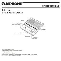 AIPHONE รุ่น LEF-5/LE-A อินเตอร์คอมเดินสายชนิดมีเสียงออกทางลำโพง