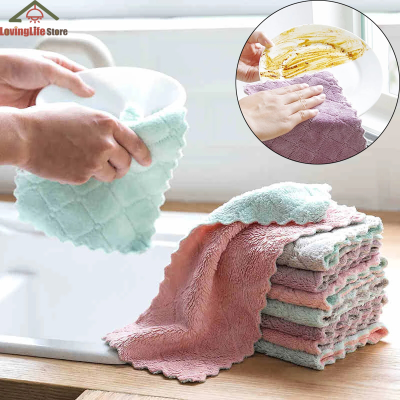 【LovingLife Store】1 PCS Super Absorbent Microfiber Kitchen Dish Cloth High-Efficiency Tableware Household Kitchen Cleaning Towel