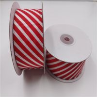 [HOT!] 38MM Wired Edges Printed Red White Twill Grosgrain Ribbon. Gift BowWeddingCake WrapTree DecorationWreath 10 Yards Lot