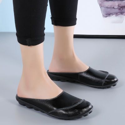 Womens Leather Loafers Summer Fashion Casual Loafer Flat Work Moccasin Shoes