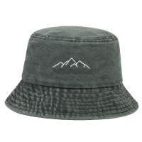 Fashion Cotton Wild Bucket Hat Mountain Range Printed Bucket Hats Summer Fishermans Hat Women Men Fisherman Hats Fishing Hats