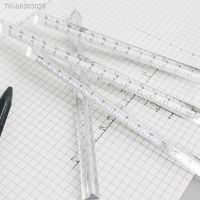 ▦ 15cm Transparent Straight Ruler Students Stationery Simple Triangular Rulers Kids Scale On Both Sides Acrylic Measuring Tools
