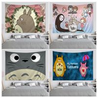 Spirited Away Totoro Cartoon Tapestry Japanese Wall Tapestry Anime INS Home Decor Knitting  Crochet