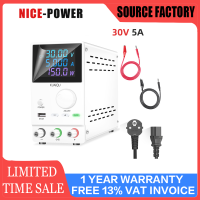 KUAIQU 30V 10A 300W ความแม่นยำสูง USB แล็บ0-60V 0-5A แหล่งจ่ายไฟ Dc หน้าจอสี120V ตัวเข้ารหัส3A 4หลักพร้อมแหล่งชาร์จไฟสำหรับซ่อมกุญแจรถ