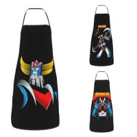 3PNC Goldorak Grendizer ผ้ากันเปื้อนผู้หญิง Unisex Bib อะนิเมะยูเอฟโอหุ่นยนต์ Goldorak ครัวทำอาหาร Tablier