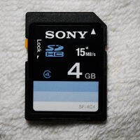 Sony 4GB Class 4 SDHC Memory Card 15MB/s Original Genuine, protected against water, dust, UV light,  static, temperatures from -13 to 185°F, SF-4C4