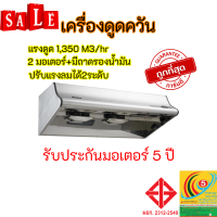 เครื่องดูดควัน2มอเตอร์ ลัคกี้เฟลม Lucky Flame R-1200S R1200S ขนาดยาวพิเศษ กำลังดูด 1,350 ลบ ม./ชม. รับประกันมอเตอร์5ปี พร้อมส่ง