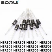 【CC】 10pcs/lot HER302 HER303 HER304 HER305 HER306 HER307 HER308 HER503 HER504 HER505 HER506 HER507 HER508 Super fast recovery diode