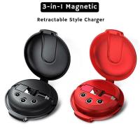 Magnetic Data Cable Three-in-one Mobile Phone Charger Tip Magnetic Strong 3-in-1 Retractable Magnetic Data Cable