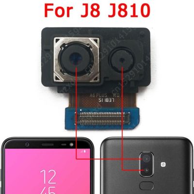 【✲High Quality✲】 anlei3 ด้านหน้าและด้านหลังกล้องหลังสำหรับ J8 Samsung Galaxy J810โมดูลกล้องหลักหันหน้าไปทางด้านหน้าชิ้นงอสำหรับเปลี่ยนชิ้นส่วนอะไหล่