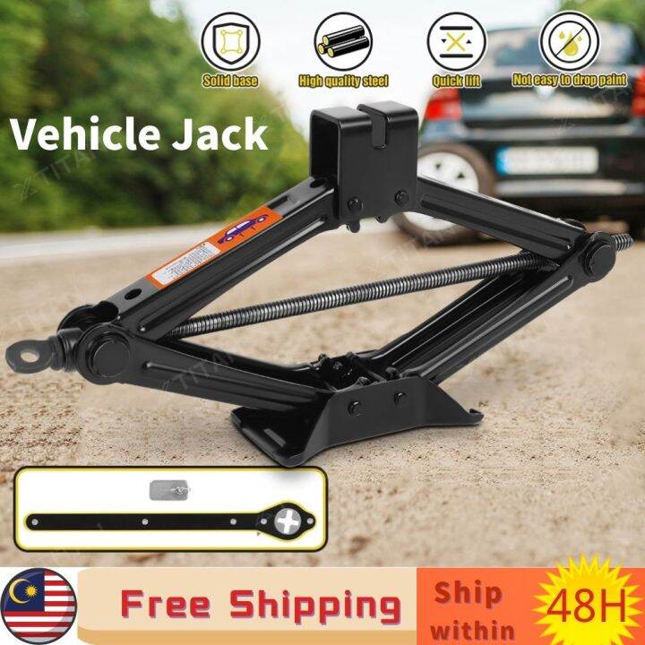 XTITAN Car Scissor Jack 1 / 1.5 / 2 Ton Manual Scissor Jack Car Hand Tool Jack Wrench Heavy Duty