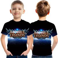 Childrens Fashion T-shirt MOBILE LEGENDS Game Party Short-sleeved Round Neck Childrens Shirt 3-13 Years Old Summer Clothing Top