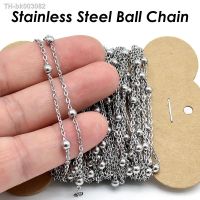 ☒ 30 Feet Stainless Steel Satellite Chain Bulk Cable Chain with Large Beads Ball Chain for Station Necklace or Bracelet Making