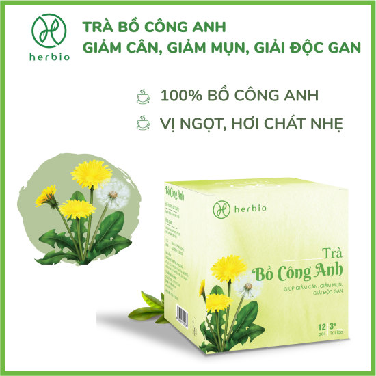 Hcmtrà dược liệu bồ công anh herbio giúp giảm cân giảm mụn mát gan giải - ảnh sản phẩm 3