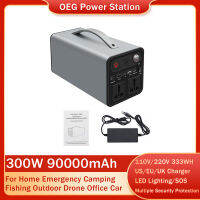 300W เครื่องกำเนิดไฟฟ้าพลังงานแสงอาทิตย์ Power Bank 333WH 90000mAh ที่เก็บพลังงานแสงอาทิตย์แบบพกพา Power Station อินเวอร์เตอร์ USB C PD สำหรับตั้งแคมป์กลางแจ้ง