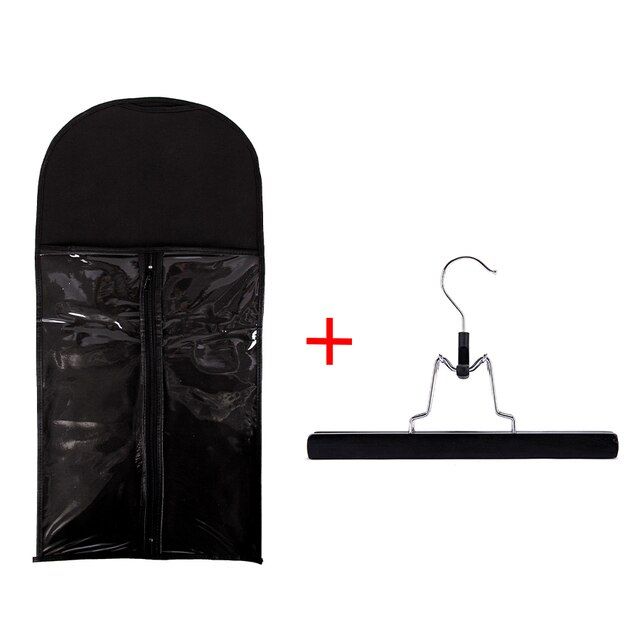 alileader-ถุงผมสีดำสีชมพูกับที่เก็บวิกผมสำหรับแฮร์พีชวิกผมโปร่งใสไม่ทออุปกรณ์เสริมวิกกระเป๋าเก็บของ