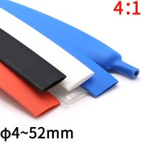 【cw】 Shrink Tube with Glue Adhesive Lined 4:1 Wall Tubing 4 6 8 12 16mm 20mm 24mm 52mm Sleeve Wrap Wire Cable kit 1 meter ！