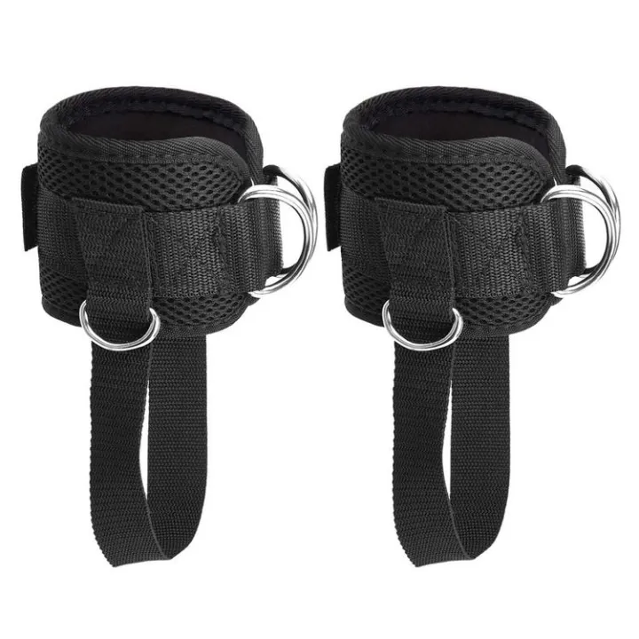 Gym Ankle Straps Double Drings Adjustable Ankle Cuffs for Cable