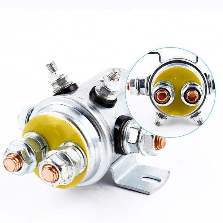 Gazechimp Switch Relay Solenoid 3 Terminal Marine 12V 600A Winch Contactor Continuous Solenoid