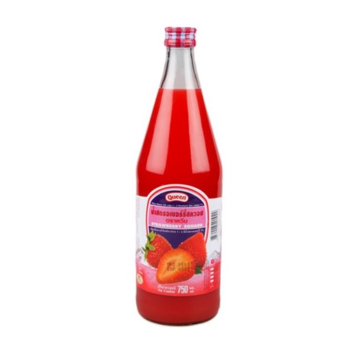 ควีน-น้ำผลไม้เข้มข้น-น้ำสตรอเบอรี่-ควีน-queen-strawberry-juice-750-cc