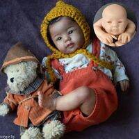 【YF】 Reborn Dolls Kit 20Inches Abigail Smiling Vinyl Unpainted Doll Realistic Without Painting Open Eyes Blank Parts