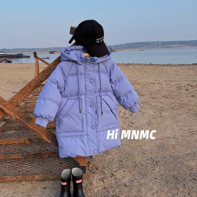 Children New Lengthened Solid Color Thick Down Jacket Boys and Girls Must Have Down Jackets in Autumn and Winter