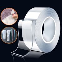 30mm Width Waterproof Double Sided Tape Heavy Duty Clear Mounting Tape Picture Hanging Adhesive Strip Removable Reusable Sticky