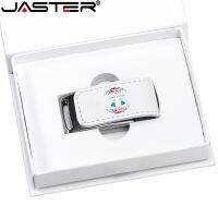 JASTER Logo For Gifts 2.0 Flash Pen Drive 64GB 32GB 4GB 8GB 16GB Pendrive Leather Usb white Box (Over 10pcs Free Logo)