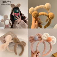 MIAOYA Fashion Jewelry Shop ตุ๊กตากระต่ายหูผมวงสำหรับหญิงล้างหน้าอุปกรณ์ผมสำหรับนักเรียน INS ของขวัญร้อน