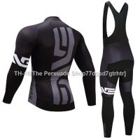 ✣☑❆ Cycling Clothes New Mens Long Sleeve Cycling Jersey Bib Pants Bike Riding Wear 2023