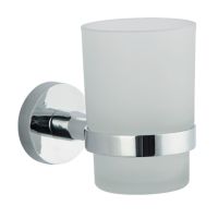 Glass Cup Square Stainless Steel Round Toothbrush Holder Wall Mounted Toilet Organizer Bathroom Accessories Hotel Home