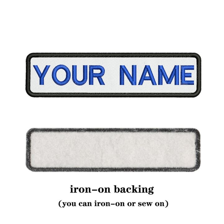 white-backgroun-10x2-5cm-embroidery-custom-name-text-patch-stripes-badge-iron-on-or-patches-adhesives-tape