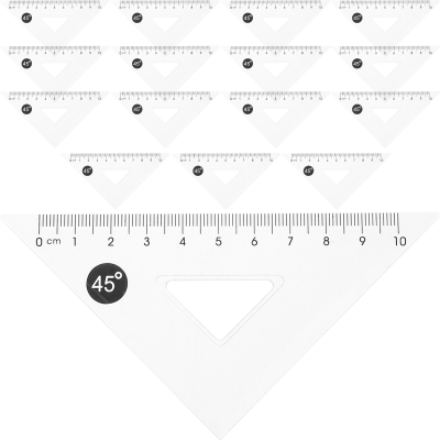 12 ชิ้นคณิตศาสตร์เรขาคณิตจิตรกรรมเครื่องมือสแควร์อเนกประสงค์เรขาคณิตไม้บรรทัด Pp พลาสติกสามเหลี่ยมชุดวาดสำนักงาน-Gothi2