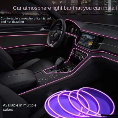 1/2/3/4/5M Car Decorative Lamps Strips Atmosphere Light Cold Lamp Auto Interior Decor Dashboard Console Door LED Ambient Lights Night Lights