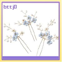 BTTJ0 3pcs/set ไข่มุกไข่มุก หมุดผมดอกไม้ อุปกรณ์จัดงานแต่งงาน พลอยเทียมเทียม คลิปหนีบผม แฟชั่นสำหรับผู้หญิง เครื่องประดับผมเครื่องประดับ หูฟังสวมศีรษะ สาวผู้หญิงเจ้าสาว