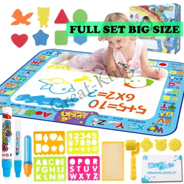 Kids Water Magic Doodle Mat Dinosaur Style Drawing Mat & Pens