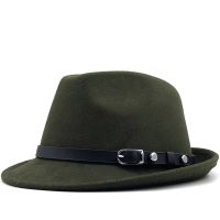 New Winter Autumn Mens White Feminino Felt Fedora Hat For Gentleman Winter Wool Church Derby Bowler Homburg Jazz Hat