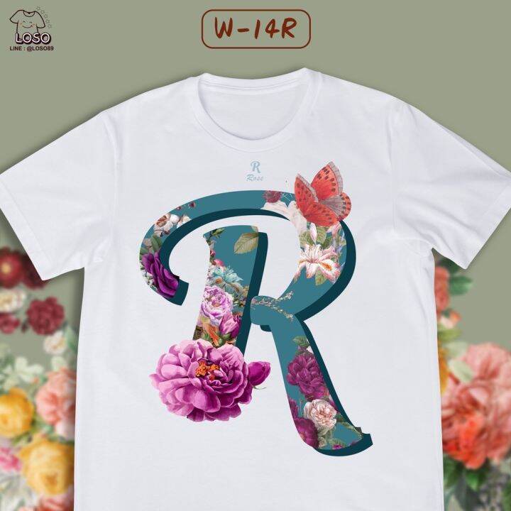 เสื้อลายตัวอักษร-abc-blossom-ดอกไม้-p-q-r