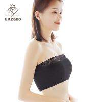 UAZGEO สำหรับสาวๆ ใส่สบาย เสื้อครอป ห่อหน้าอกฤดูร้อน กิริยา ลูกไม้ ชุดชั้นในเกาะอก เสื้อสตรี ชุดชั้นใน ผ้าคลุมชิ้นหน้าอก