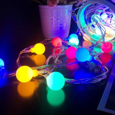 Decoration For Bedroom Fairy Light Christmas Cherry Globe Balls 6/10M Battery-Operated Garland Decor New Year Valentine Festival
