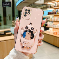 AnDyH New Design Phone Case for Infinix Note 10 X693 Stereo Duck Mobile Phone Holder Phone Case Fashionable and Comfortable Soft Case with