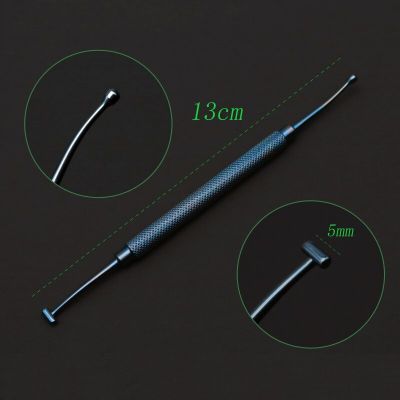 Scleral Compressor Ophthalmic Surgical Instruments Titanium Double-Ended Elbow Double Eyelid Tool