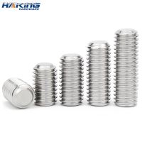 ☈♦ 10pcs/lot Hexagon Hex Socket Set Screw Flat Point Allen Head M2 M2.5 M3 M4 M5 M6 M8 M10 M12 M14 M16 Stainless Steel Headless