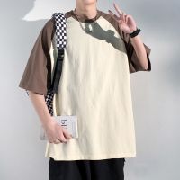 The new 2023 blockbuster raglan sleeve short sleeve T-shirt male summer easing into joining together half sleeve mens and womens cotton jacket --ntx230801❀ﺴ