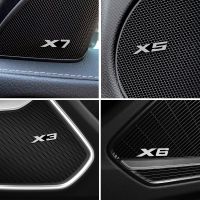 ℡☸ 4PCS Car-styling fit For BMW E87 E90 E91 E92 E46 E60 E61 E70 G30 X1 X3 X5 X6 X7 Audio Speaker Badge sticker Emblem