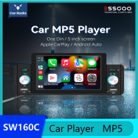 ESSGOO เครื่องเล่น MP5ใน SW160C รถดินเดียววิทยุสเตอริโอ5 "นิ้วหน้าจอสัมผัส HD Carplay &amp; Android ลิงค์กระจกอัตโนมัติบลูทูธ F/tf/USB /Aux Gratis Ongkir คลังสินค้าพร้อมเครื่องเล่นมัลติมีเดีย