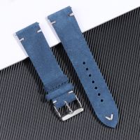 High Quality Suede Genuine Leather Watch Strap 18 20mm 22mm for Seiko Quick Release Watchband Accessories Vintage Handmade Band Cable Management