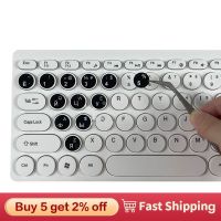 ❣™✙ Russian Smooth Round 2 Colors Keyboard Sticker Language Protective Film Layout Button Letters PC Laptop Accessories