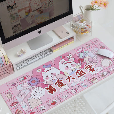 Kawaii Cartoon Anime Large Computer Mouse Pad Gaming MousePad Waterproof PU Leather XXL Desk Mat Keyboard Pad Writing Pad